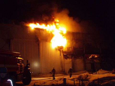 Пожар на Вельской птицефабрике, производство остановлено